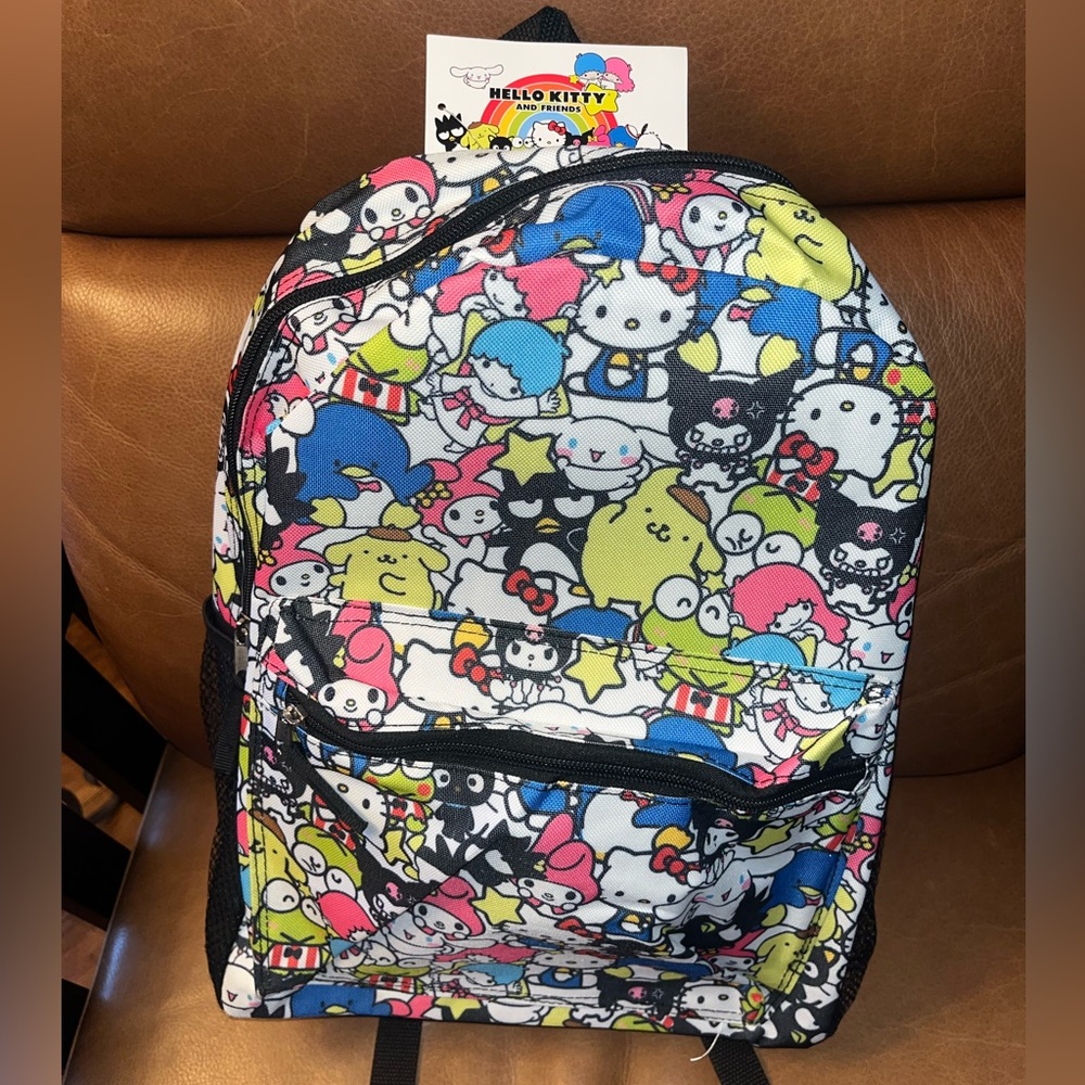 Hello Kitty and Friends Multicolor Kids School Backpack NWT NEW